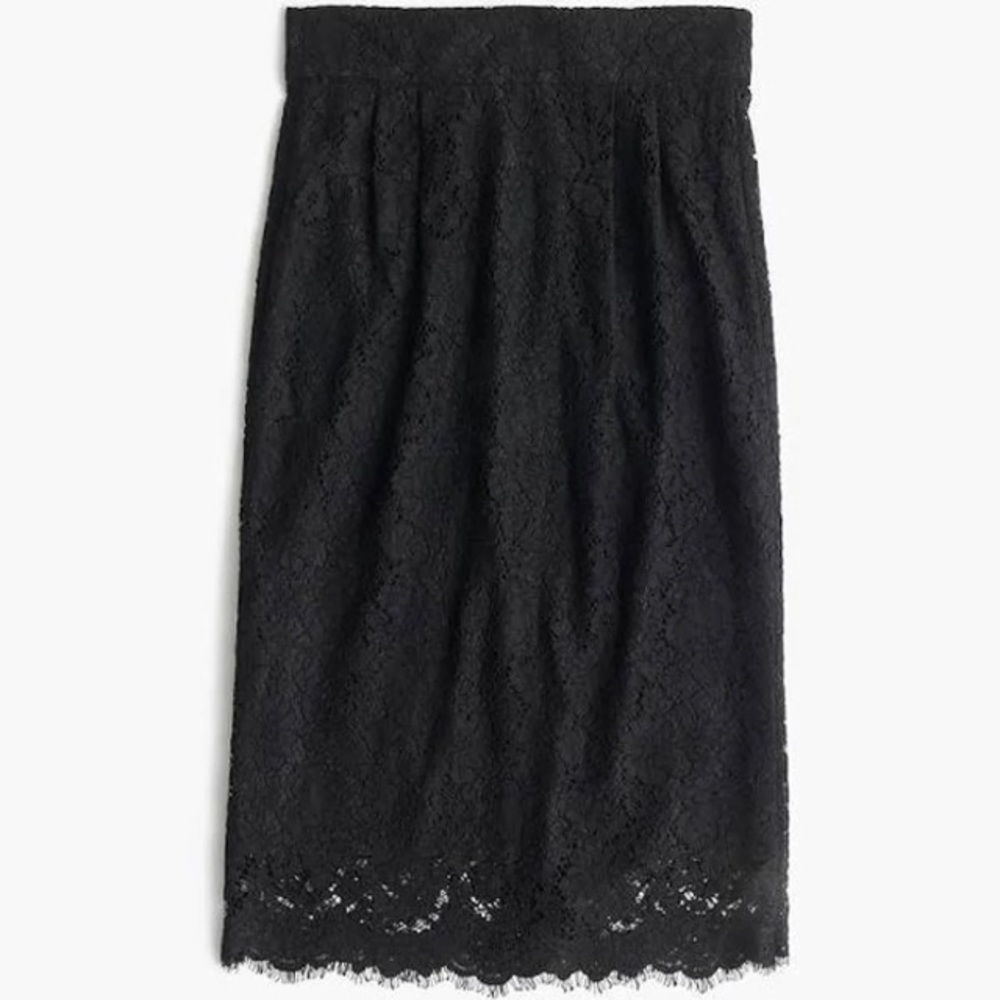 NWT JCrew black lace skirt Med